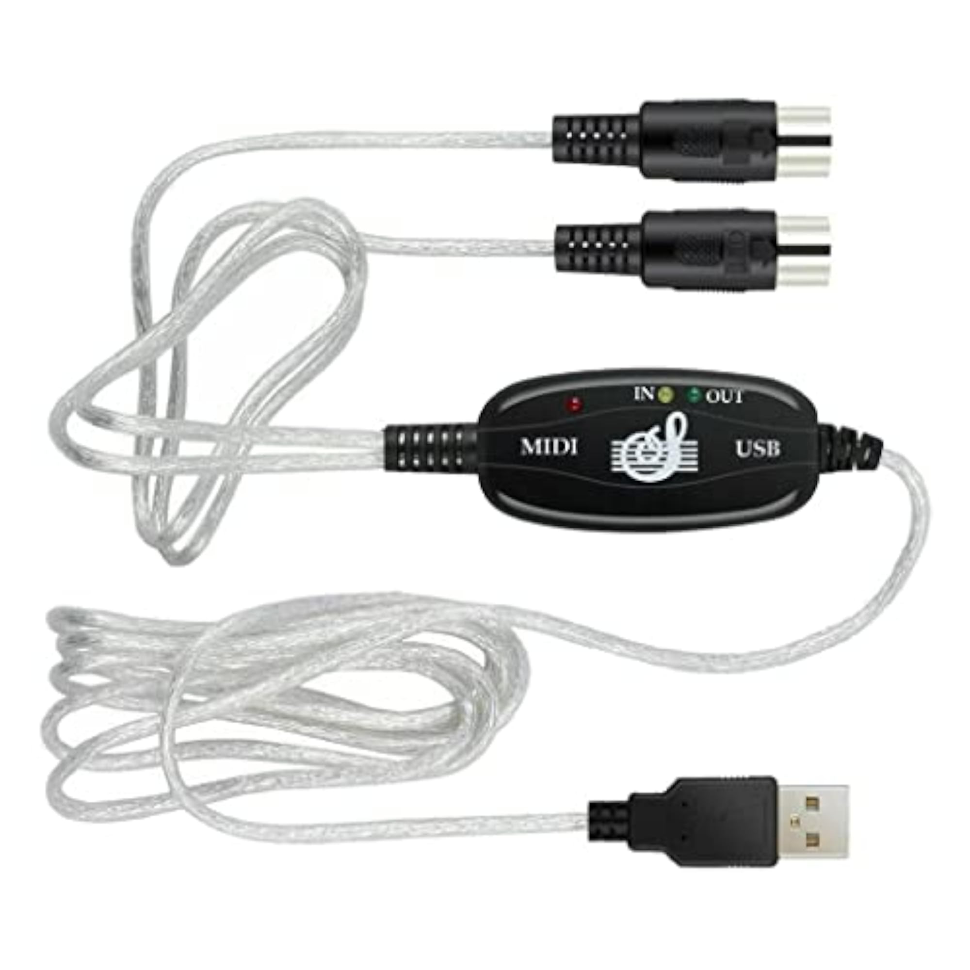 USB MIDI Interface Cable Converter for Music Keyboard